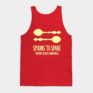 Spoons To Spare - Chronic Illness Awareness (Light Yellow) Tank Top